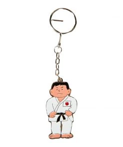 Proforcema Keychains & Lanyards Karate Man With Flag Keychain