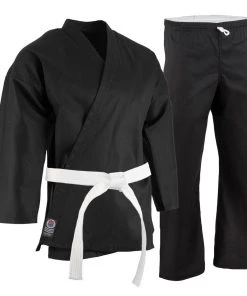 PROFORCEMA Uniforms ProForce® 5 Oz. Classic Karate Uniform (Elastic Drawstring) - 60/40 Blend - With Free White Belt