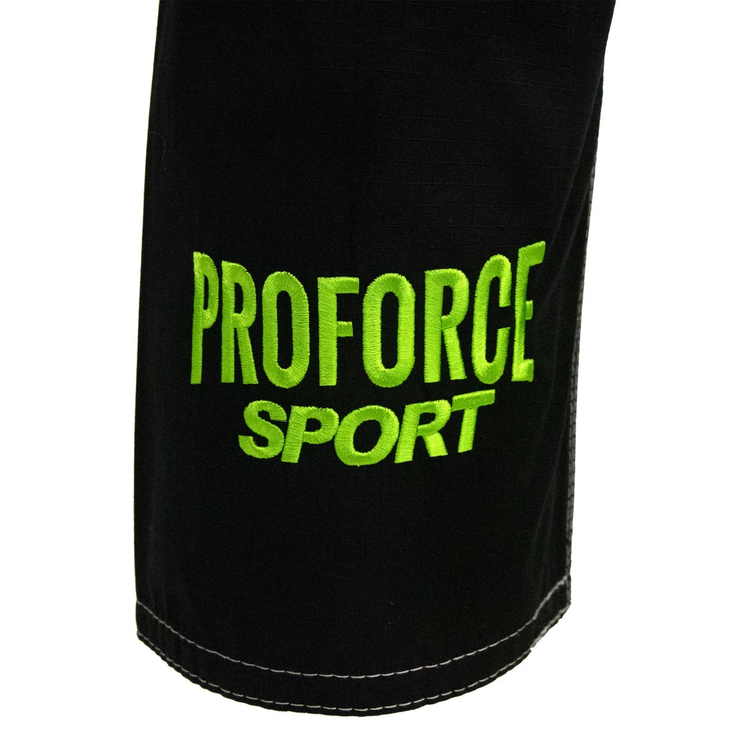 PROFORCEMA ProForce Sport™ ProForce Sport™ Ripstop BJJ Pant W/ Neon Green Logo 5 PROFORCEMA ProForce Sport™ ProForce Sport™ Ripstop BJJ Pant W/ Neon Green Logo