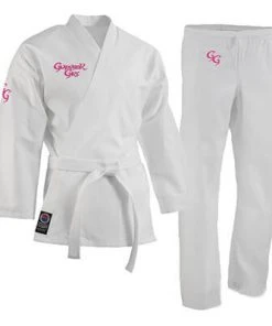 Proforcema ProForce® Gladiator Girl 6 Oz. Karate Uniform (Elastic Drawstring) - 55/45 Blend - With Free White Belt