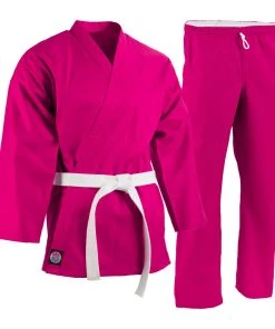 Proforcema Uniforms ProForce® 6 Oz. Karate Uniform (Elastic Drawstring) - 55/45 Blend - With Free White Belt