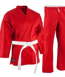 Proforcema Uniforms ProForce® 6 Oz. Karate Uniform (Elastic Drawstring) - 55/45 Blend - With Free White Belt
