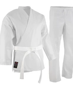 Proforcema Uniforms ProForce® 6 Oz. Karate Uniform (Elastic Drawstring) - 55/45 Blend - With Free White Belt