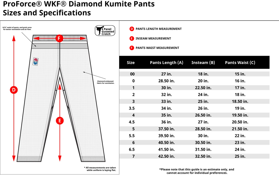 Proforcema ProForce® Diamond Lite Weight Martial Arts Pants 9 Proforcema ProForce® Diamond Lite Weight Martial Arts Pants