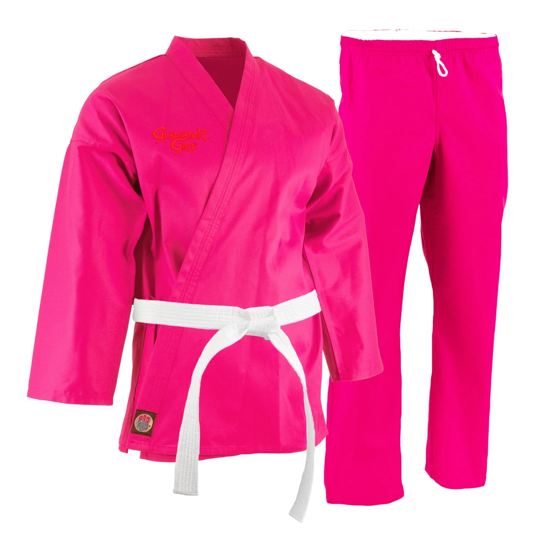 Proforcema Uniforms ProForce® 6 Oz. Karate Uniform (Elastic Drawstring) - 55/45 Blend - Gladiator Girl