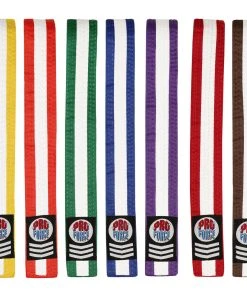 Proforcema ProForce® 1.75" Double Wrap Thunder White Stripe Karate Belt Belts