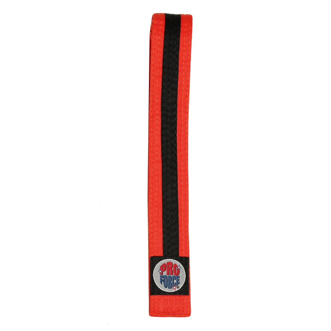 Proforcema Belts ProForce® 1.75&quot Double Wrap Thunder Black Stripe Karate Belt