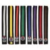 Proforcema ProForce® II 1.5&quot Double Wrap Color Striped Black Karate Belt