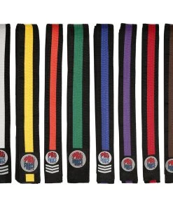 Proforcema ProForce® II 1.5&quot Double Wrap Color Striped Black Karate Belt