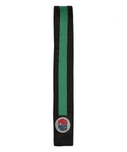 Proforcema ProForce® II 1.5&quot Double Wrap Color Striped Black Karate Belt
