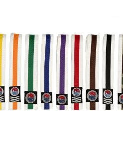 Proforcema Belts ProForce® II 1.5&quot Single Wrap Color Striped White Karate Belt