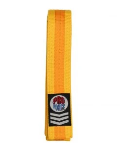 Proforcema ProForce® 1.75&quot Single Wrap Gold Striped Karate Belt