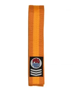 Proforcema ProForce® 1.75&quot Single Wrap Gold Striped Karate Belt