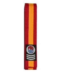 Proforcema ProForce® 1.75&quot Single Wrap Gold Striped Karate Belt