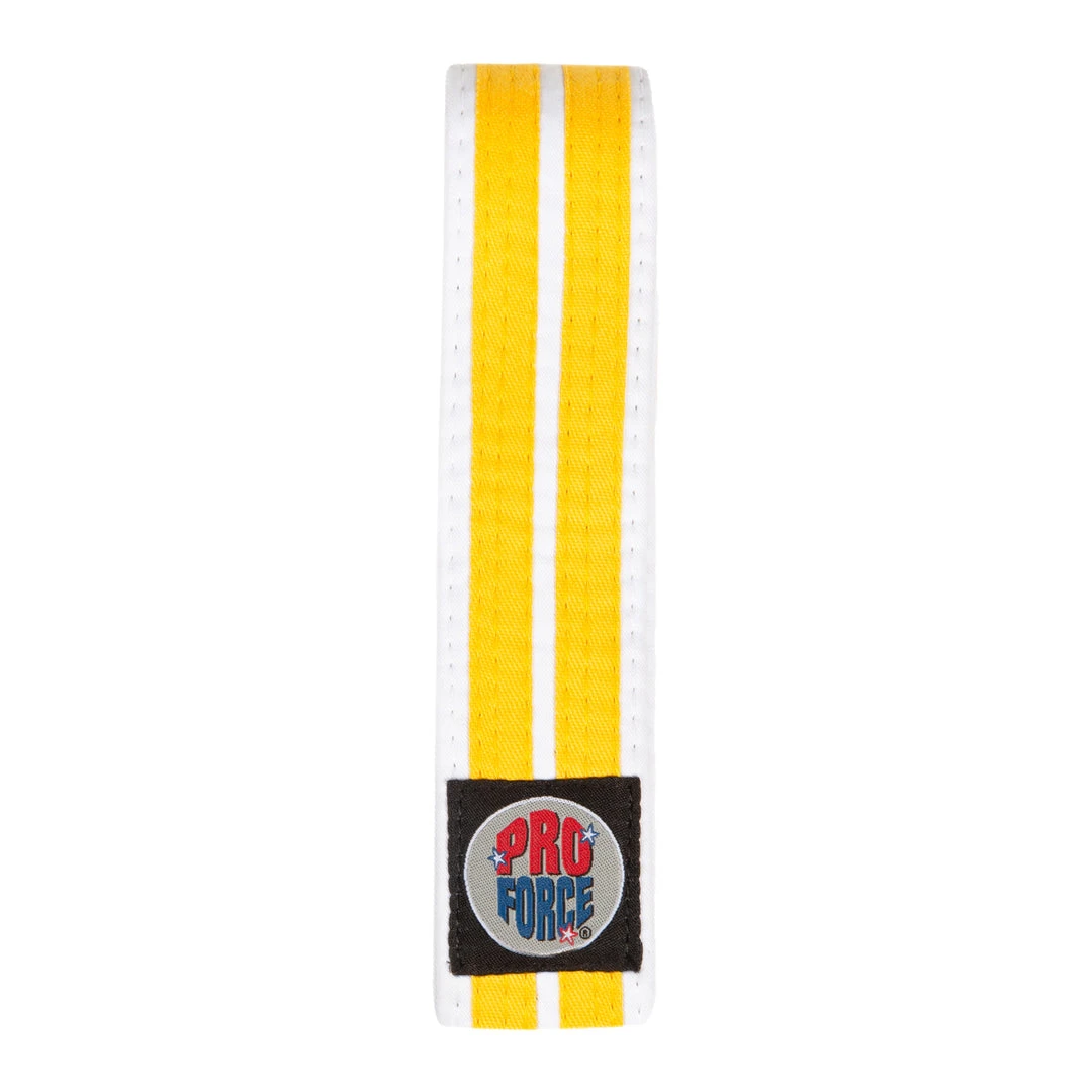 PROFORCEMA ProForce® 1.75'' Single Wrap 2 Stripe White Karate Belt 3 PROFORCEMA ProForce® 1.75'' Single Wrap 2 Stripe White Karate Belt