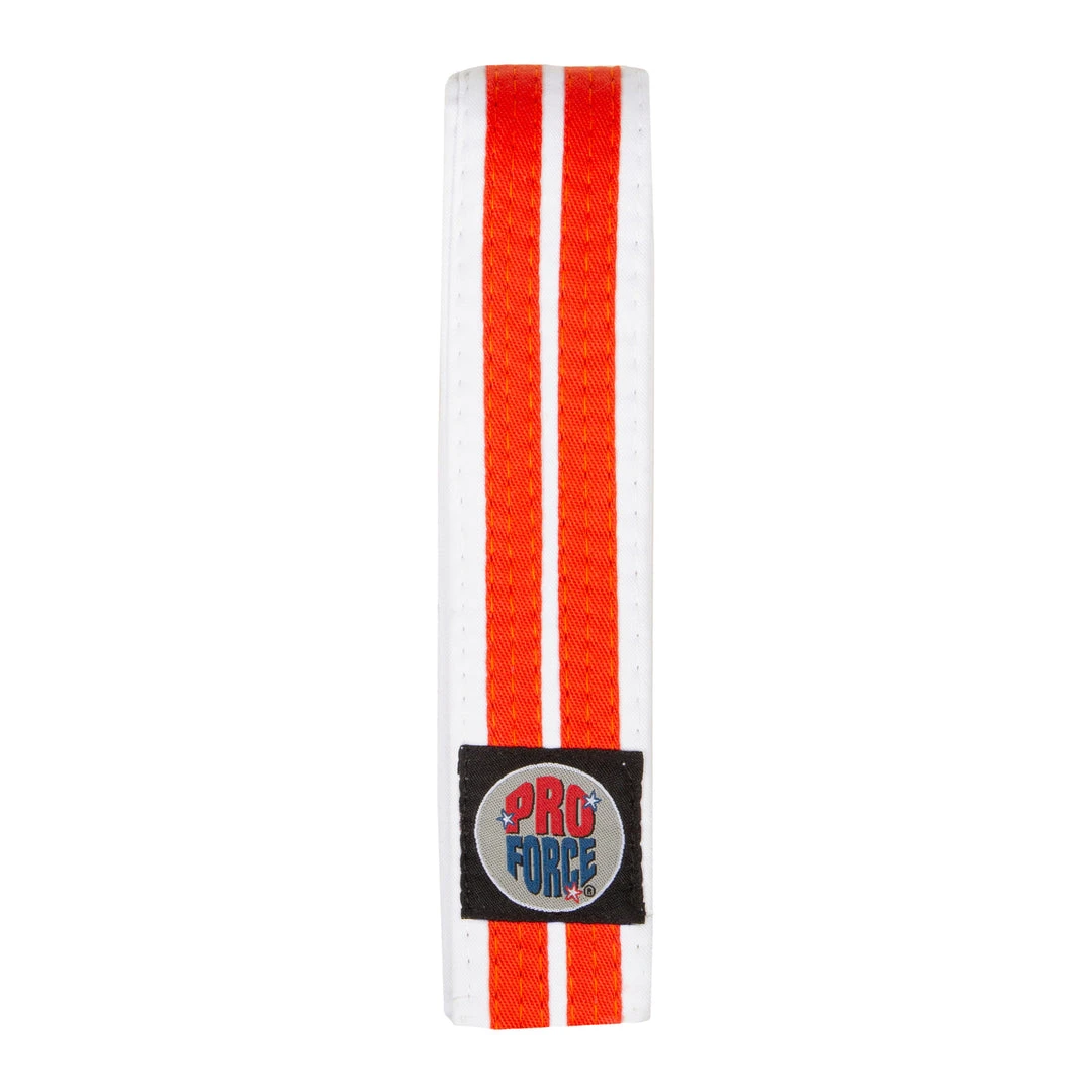 PROFORCEMA ProForce® 1.75'' Single Wrap 2 Stripe White Karate Belt 4 PROFORCEMA ProForce® 1.75'' Single Wrap 2 Stripe White Karate Belt