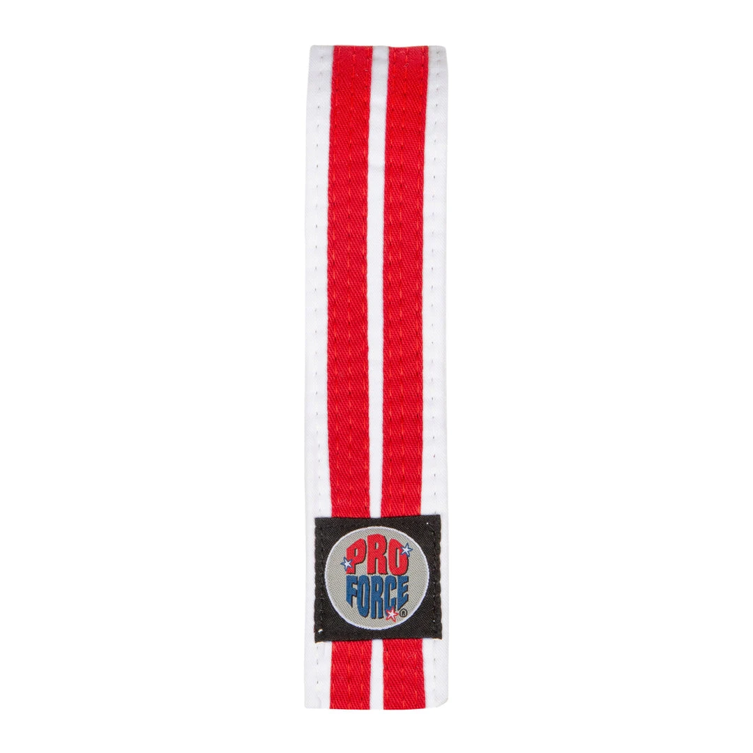 PROFORCEMA ProForce® 1.75'' Single Wrap 2 Stripe White Karate Belt 8 PROFORCEMA ProForce® 1.75'' Single Wrap 2 Stripe White Karate Belt