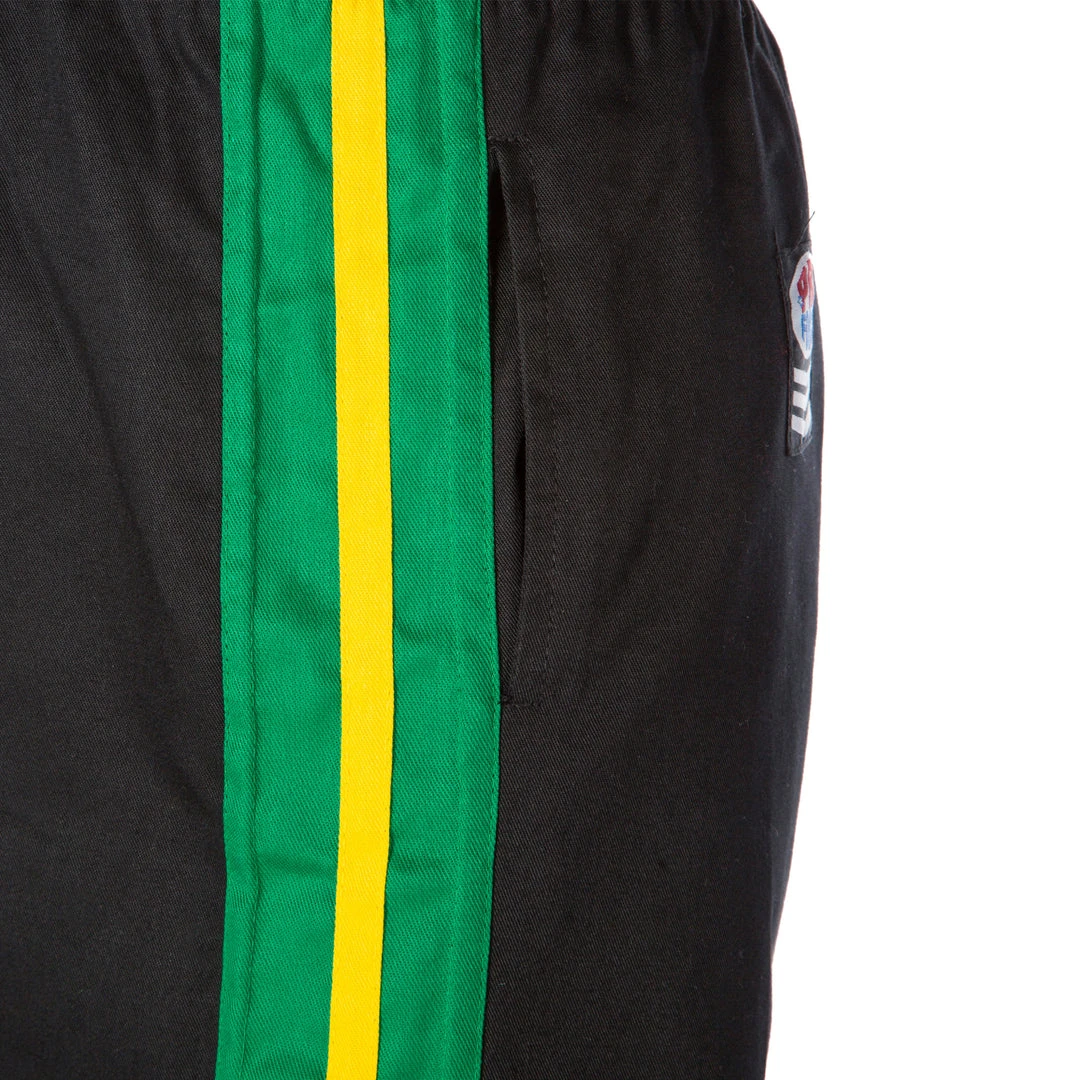 PROFORCEMA ProForce Sport™ Black With Green & Yellow Stripes Demo Pants 4 PROFORCEMA ProForce Sport™ Black With Green & Yellow Stripes Demo Pants
