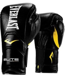 Proforcema Everlast Elite Pro Hook And Loop Training Gloves- Black BOXING