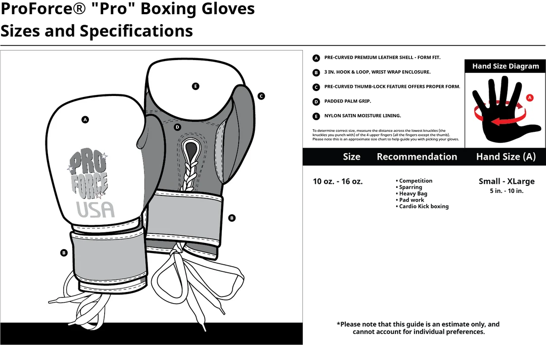 Proforcema ProForce® "Pro" Boxing Glove 5 Proforcema ProForce® "Pro" Boxing Glove