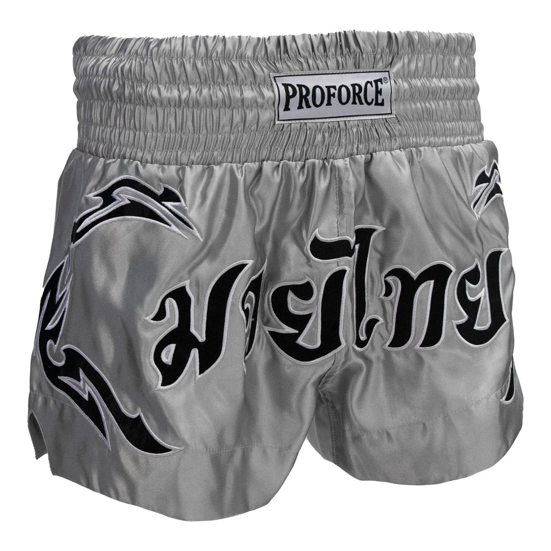 PROFORCEMA ProForce Sport™ Silver Angel Muay Thai Shorts 3 PROFORCEMA ProForce Sport™ Silver Angel Muay Thai Shorts