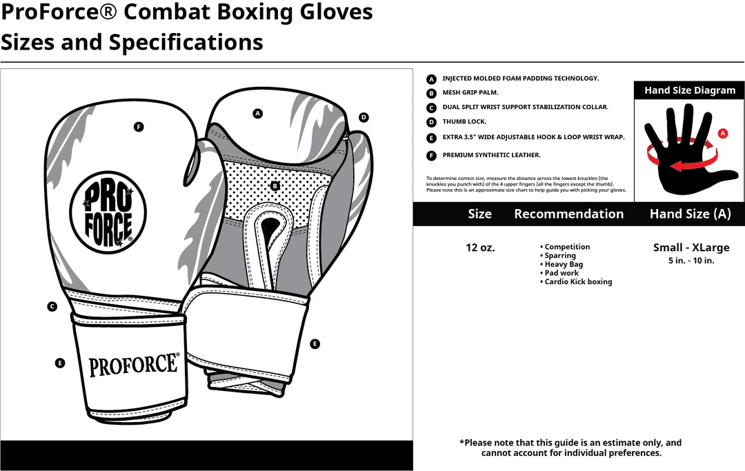 Proforcema ProForce® Combat Boxing Training Glove - 12 Oz. 12 Proforcema ProForce® Combat Boxing Training Glove - 12 Oz.