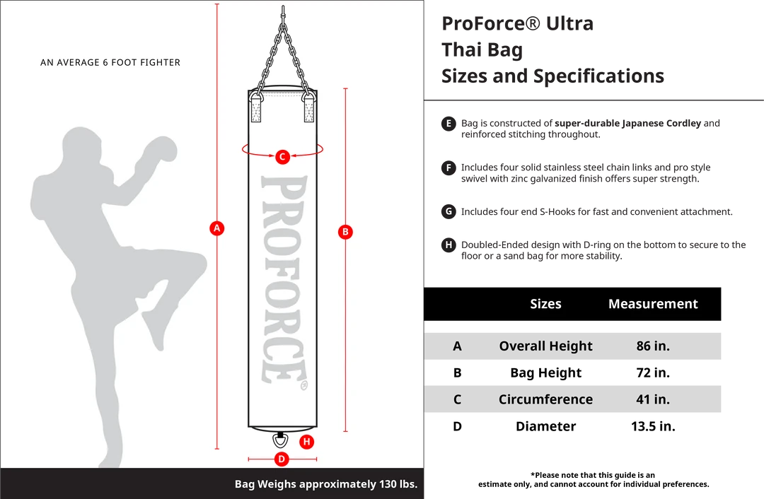 Proforcema BOXING ProForce® Ultra Thai Heavy Bag 38 Proforcema BOXING ProForce® Ultra Thai Heavy Bag