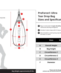 Proforcema Training Bags ProForce® Ultra Tear Drop Heavy Bag