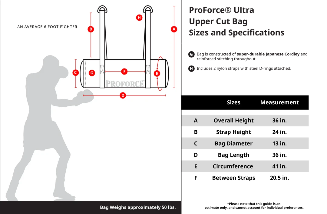 Proforcema ProForce® Ultra Uppercut Heavy Bag Training Bags 4 Proforcema ProForce® Ultra Uppercut Heavy Bag Training Bags